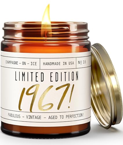 59th Birthday Gifts for Women - 'Limited Edition 1967' Soy Candle, USA Made