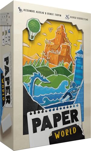 Blackrock Games Paper World - Jeu de société - Jeu de Cartes - dès 8 Ans - 2 à 4 Joueurs - Parties Rapides de 20 Minutes - stratégie, Tactique et réflexion - créez Vos paysages - Lumberjack Studios
