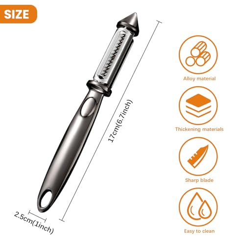 Honggang All In One Multifunctional Vegetable Peeler,4 And 1Julienne Peeler Vegetable Peeler,Veggie Peelers For Kitchen,Potato Kitchen Pear Tomato Cucumber thumb #5