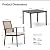 LAUSAINT HOME 5 Pieces Outdoor Patio Dining Set, Wicker Patio Furniture Set of 4 Chairs with Soft Cushion and Square Table with Umbrella Hole, Conversation Set for Backyard, Garden and Poolside