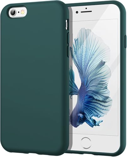 Image of VONZEE iPhone 6 /6s Cover, Liquid Silicone Gel Rubber Shockproof Candy Phone Cases for iPhone 6 /6S (Forest Green)