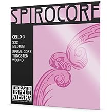 Thomastik-Infeld Spirocore Cello G String - Medium Tension - S32 - Spiral Steel Core, Tungsten Wound - Powerful & Focused Tone, Deeply Resonant with a Widely Used Design - 4/4 Size