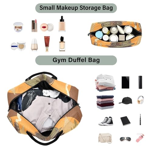 Large Travel Duffel Bag, Explorer Sasquatch Sports Tote Gym Bag, Shoulder Weekender Overnight Bag for Women Men, Carry On Luggage with Toiletry Bags4