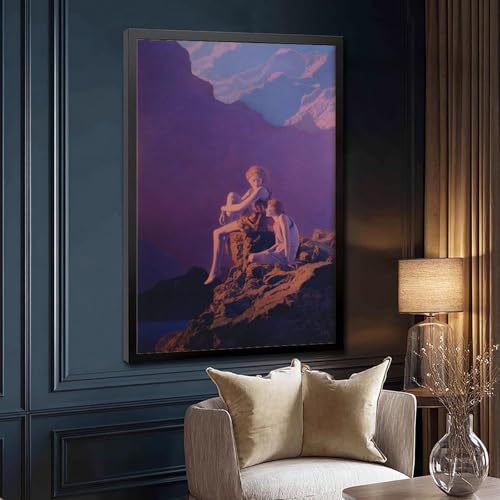 Impression sur toile d'art Contentment Maxfield Parrish décoration murale