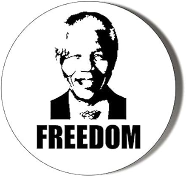 FREE NELSON MANDELA 45mm novelty badge