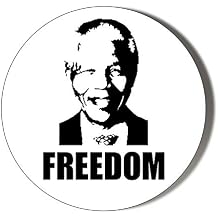 FREE NELSON MANDELA 45mm novelty badge