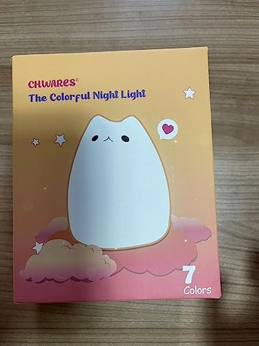 CHWARES Night Light for Kids, Cat Night Lights with Battery, 7 Color Changing Cat Lamp for Girls Room Decor, USB Rechargeable, Cute LED Cat Gifts for Baby, Children, Toddlers, Teen Girls, Nursery 13 41YcAoZ3zCL. AC