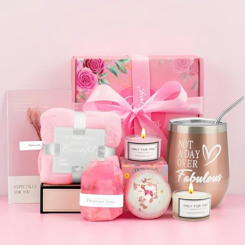MUJUZE Geschenke für Frauen,Geburtstagsgeschenk Set Freundinnen,Weinbecher Geschenkset Frauen Geburtstag,Gifts for Women,Wellness Geschenkbox für Beste Freundin Schwester Kollegin Damen Geschenkideen