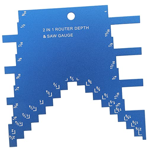 ARTIBETTER Step Depth Gauge for Router and Table Saw Portable Woodworking Tool with Engraved Scale Depth Settings From to Precision Gauge for Accurate Blade