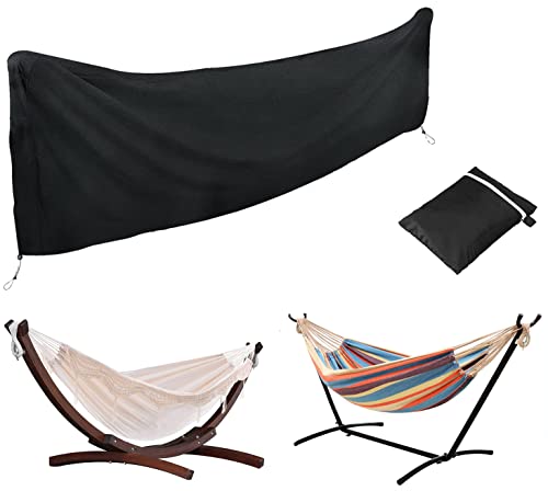 Camping Hammock Cover UCARE Waterproof Protective Sleeve Rain Cover Sun Shield Heavy Duty 420D Oxford Fabric Dust With Adjustable Cord for Outdoor Hammocks and Double Hammocks with Stand