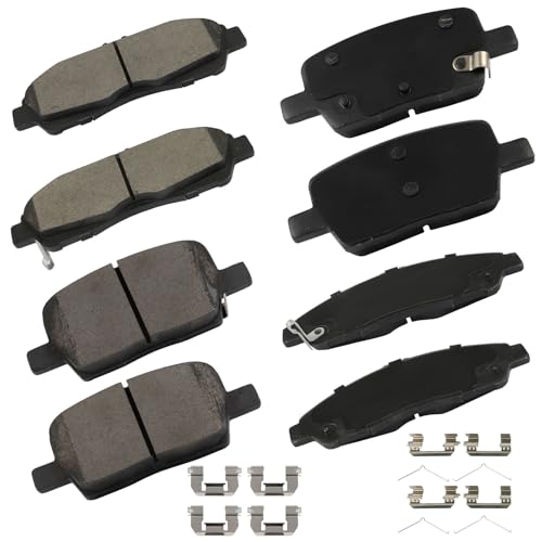Image of cciyu D1896 D1877 Front & Rear Ceramic Disc Brake Pads Kit For Buick For Enclave 2018-2020,For Cadillac For XT5 2017-2020,For Cadillac For XT6 2020,For chevy For Blazer 2019-2020