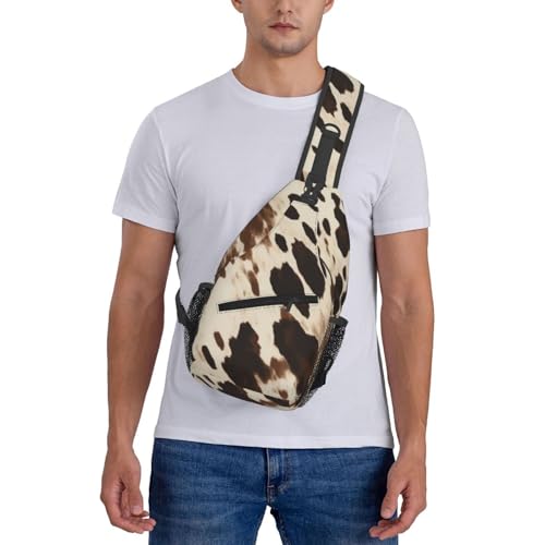 Bolso Cruzado para Hombre con Estampado de Vaca miniatura 7