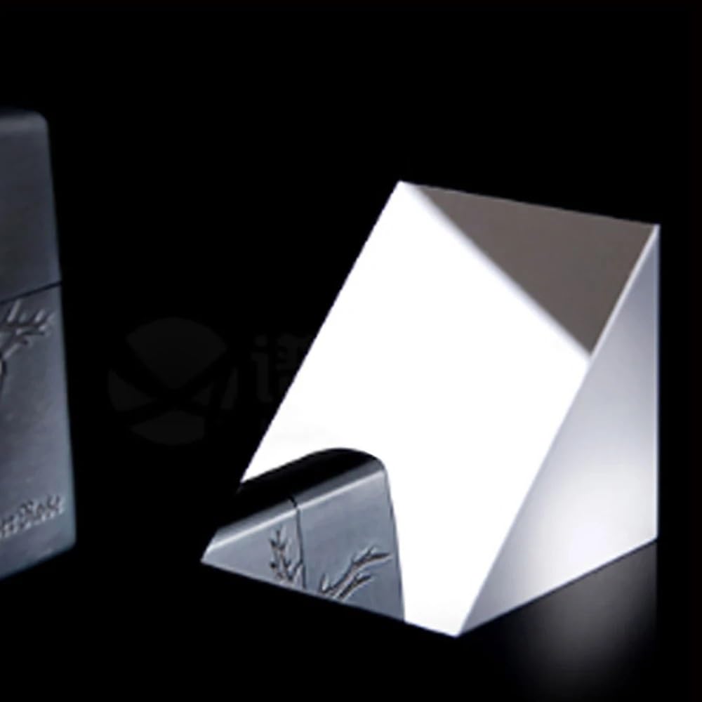 Prisme triangulaire optique 10 * 10 * 10mm, prismes à réflexion interne à Angle droit, Surface réfléchissante miroir revêtue d'aluminium et noir