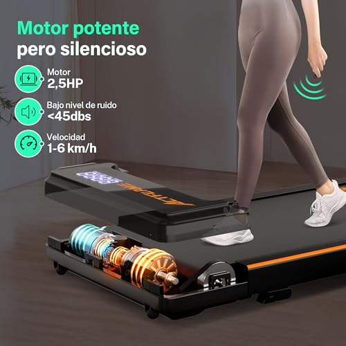 Alfombra para Caminar En Cinta De Correr, Cinta De Correr Portátil para Casa O Oficina, Walking Pad Plegable con Control Remoto Y Pantalla LED, para Trotar Y Correr, Absorción De Impactos - Imagen 5