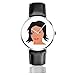 Produktbild Beauty Brunette Face Girl Woman Men Wrist Watches Genuine Leather for Gents Teenagers Boys
