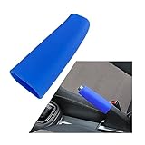 Ziciner Car Handbrake Cover, Elastic Anti-Slip Silicone Auto Handbrake Shifter Protector, Comfortable Handbrake Grip Decoration for Men Women, Universal Vehicle Interior Accessories (Blue)