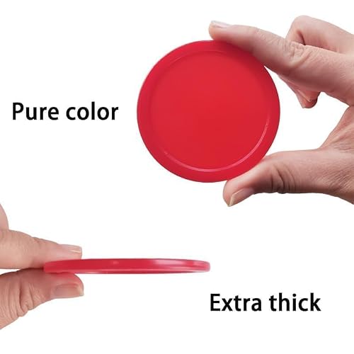 12 Pcs Air Hockey Pucks, Red & Blue 2.5 Inch Durable Pucks for Air Hockey Table Game, Compatible with Standard Strikers and Goals