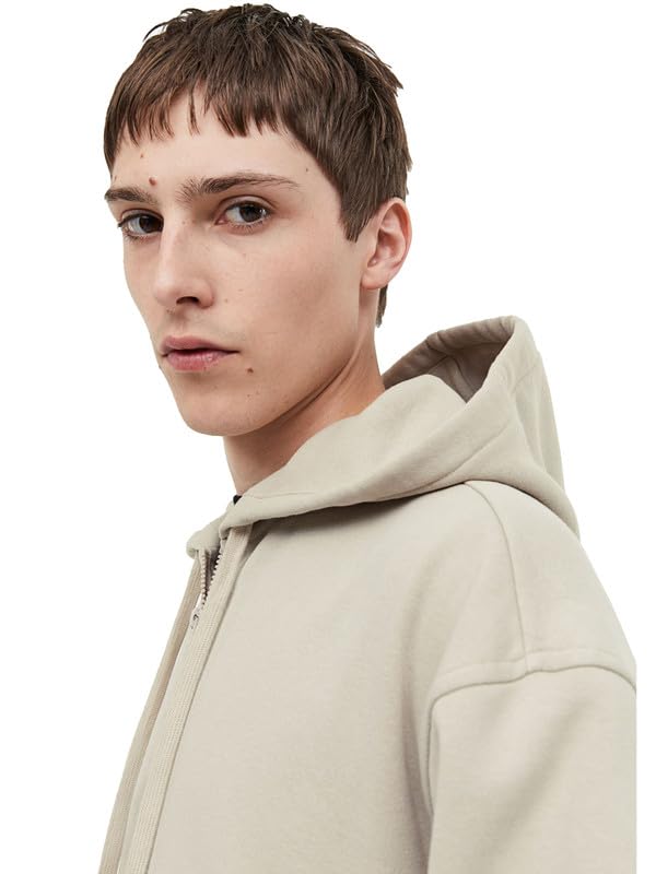 Image of Besick Premium Cotton Solid Relaxed Fit Zipper Hoodie for Men
