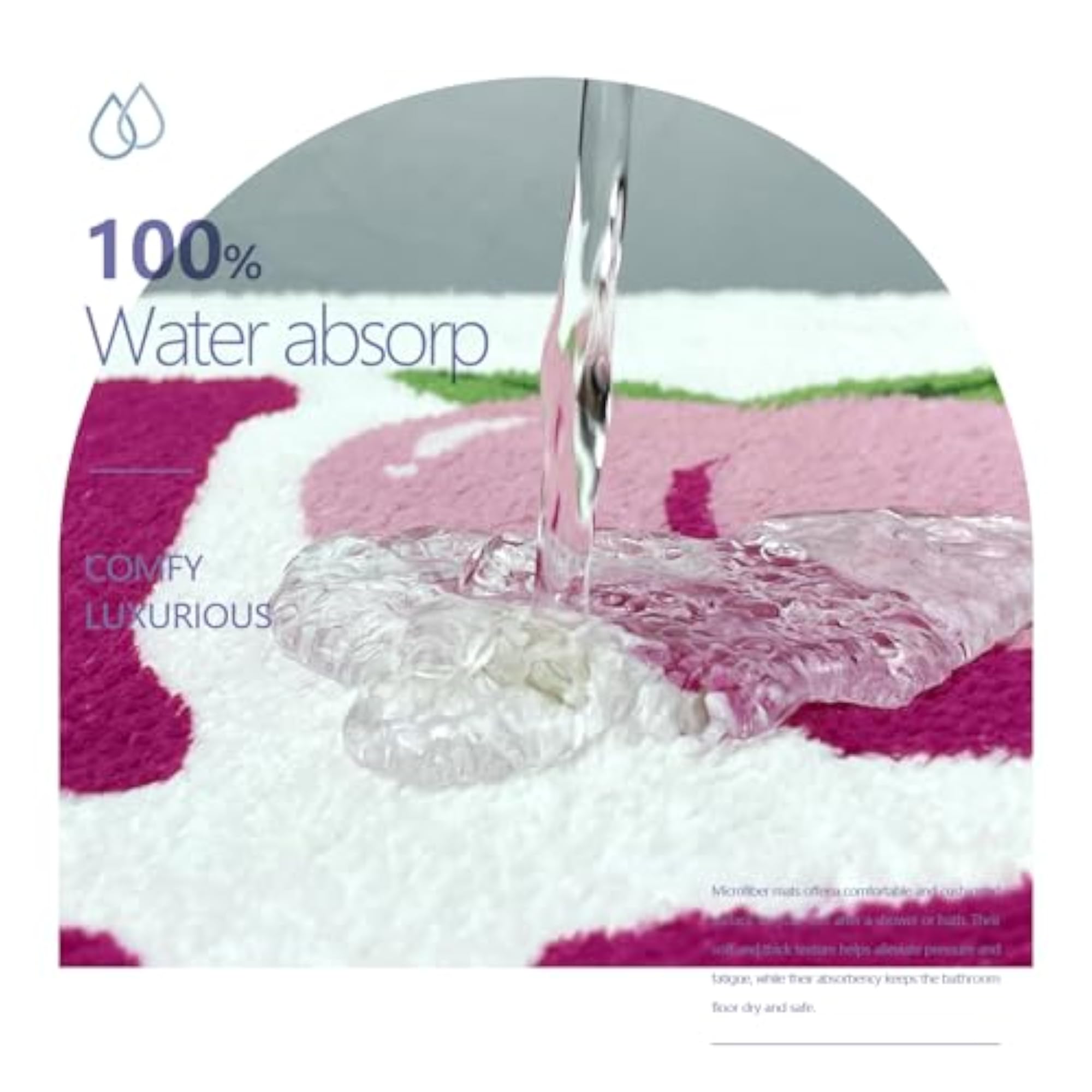 Cute Funny Pink Bath Mat, Soft Absorbent Rug