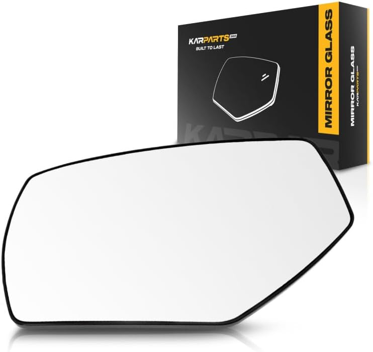 For Chevy Silverado 1500 2014 15 16 17 2018 Mirror Glass Driver Side | Non-Heated | w/Backing Plate | All Cab Types | Flat Glass Type | Replacement For 22919744 | GM1324144