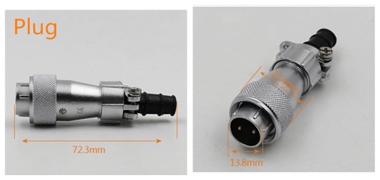 WF16 2pin TI/ZG Metal Flange Jack with Cap Panel Mount IP67 Male Plug Female Socket Aviation Connector