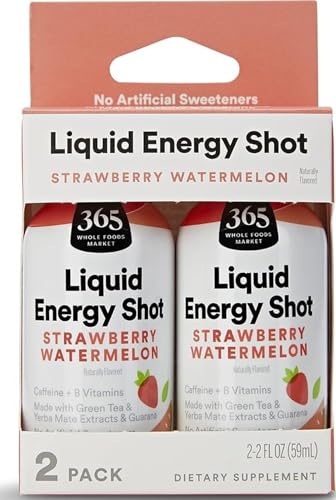 Image of 365 by Whole Foods Market, Energy Shot Duo Pack, Strawberry Watermelon, 2 Fl Oz