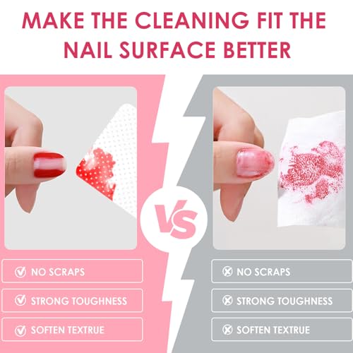 330 Stück Fusselfrei Nägel Wattepads, Fusselfreie Nageltücher, Nagel Wischtücher Wattepads, Nagellack Entfernen für Cleaner Gelnägel Nail Wipes Pads (Weiß)