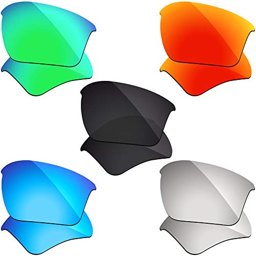 Image of 5 Pairs of Polarized Lenses Replacement Compatible with Oakley Flak Jacket XLJ Sunglasses - Combo Pack