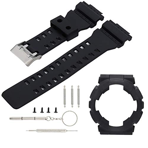Vobor Watch Strap Silicone Wristband Replacement with Watch Case Compatible with Ca/si/o G SHOCK GA110/100