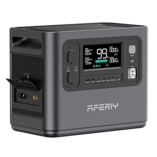 AFERIY 1800W 1024Wh Portable Power Station,P180 Solar Power Generator,Fast Charging 0-90% in 60 Minutes, 140W USB-C Output,220V-240V,LiFePO4 Battery UPS for Camping, Road Trips, Home,7-Year