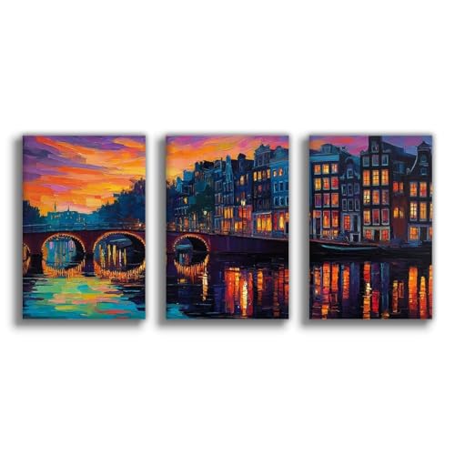 Poster monuments européens en toile 50x75 cm pour votre décoration de chambre