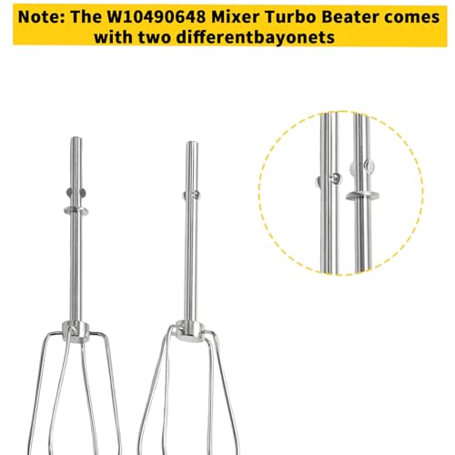 Image of Hand Mixer Beater for KitchenAid 2 Pack | replacement beaters Compatible with W10490648, KHM2B, AP5644233, PS4082859 Parts