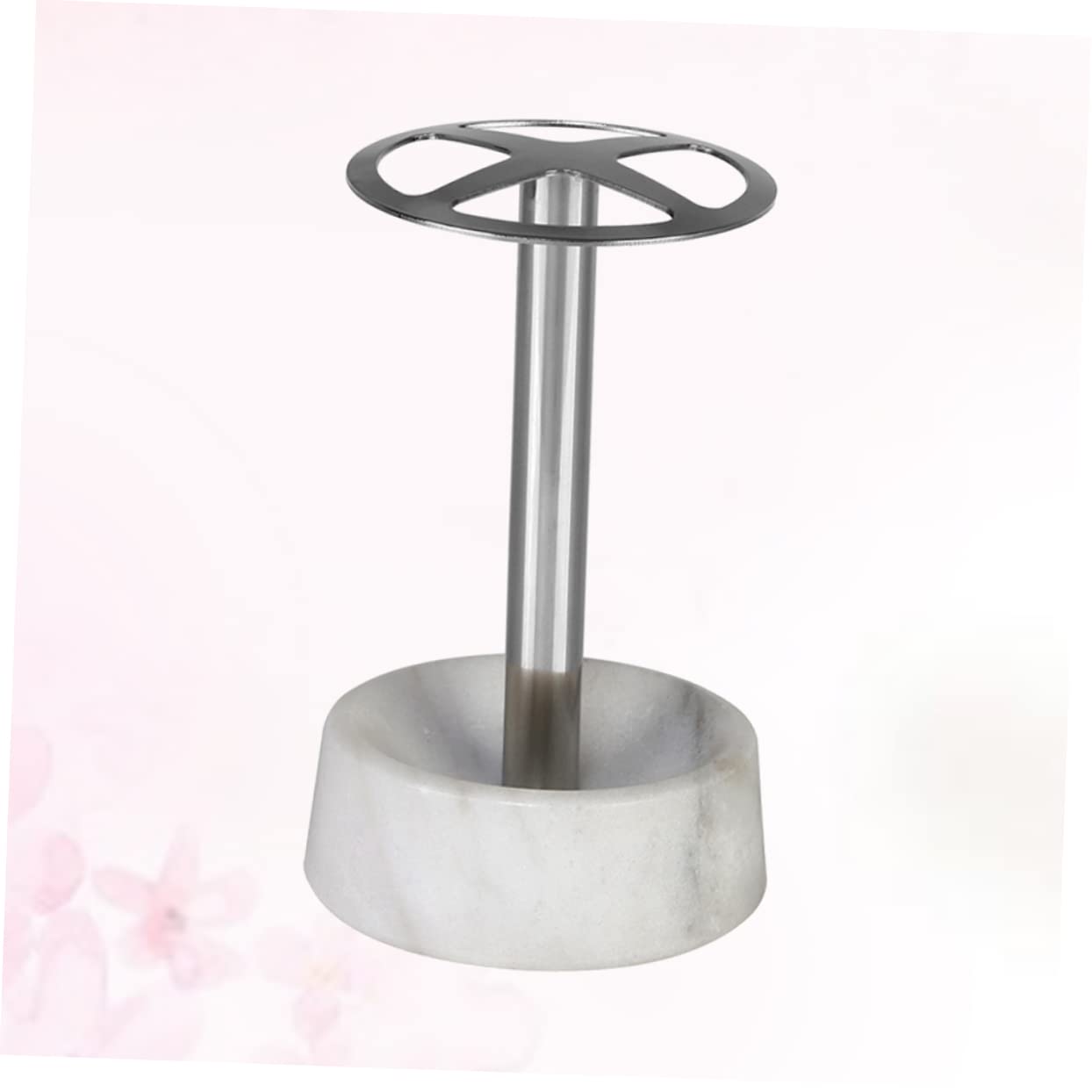 Cabilock Portaspazzolino in Acciaio 304 Base in Marmo Bianco, Portaoggetti da Bagno Moderno per Spazzolino, Dentifricio e Accessori