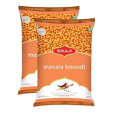 Bikaji Masala Boondi Snack 200g (Pack of 2) - Aslee Bikaneri Namkeen Anytime Snack Pouch - Traditional Indian Spicy Savoury Crunchy, Crispy Snack Cover