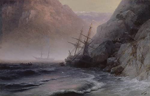 Affiche Toile Contrebandiers Ivaninovich Ayvazovsky impression d'art mural 60x90cm
