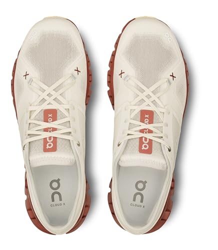 Image of On Cloud X 3 Men's Sneakers, Ice /Auburn, 9 Medium US