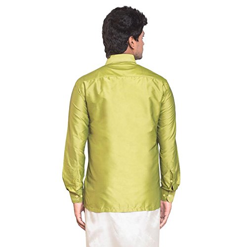 Image of THANGAMAGAN Men's Regular Fit Shirt (TF0050136PIGN Pista Green 36)