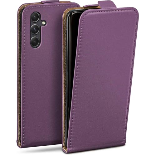 Étui pour Samsung Galaxy A54 5G film écran étui cuir synthétique violet moex