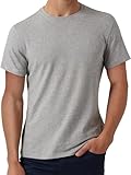 DKNY Camisetas masculinas - Camisetas masculinas de luxo | Camisetas clássicas de manga curta e gola redonda para homens | Camisetas lisas para homens, Cinza mesclado, G