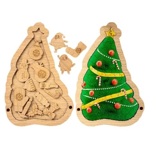 Puzzle d'arbre de Noël en bois - Générique Cover
