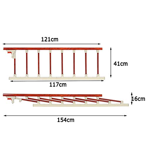 Rieles de cama plegables de 121 cm para la seguridad de ancianos en el hogar 3