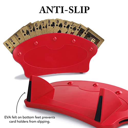 SANKESONG 2 Stück Kartenhalter Kinder, Spielkartenhalter Kinder Kartenhalters Spielkarten Freisprech kartenständer Spielkartens Aufbewahru, 21,5 × 10 cm – Bild 3