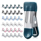 Clothes Pins Heavy Duty Out Door 30 Pack,Chip Clips 2.17 Inch, Bag Clips, Clothespins,Chip Clips Bag Clips Food Clips for Laundry, Bag Clips for Food Clips for Hanging Stainless Steel(Colored)