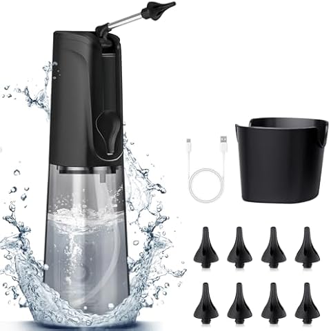 Ear Wax Removal, Water Powered Ear Cleaner, 3 Pressure Modes Electric Ear Cleaner, 8 Reusable Replacement Tips Ear Wax Removal Tool, Waterproof Rechargeable Ear Irrigation Flushing Kit for Adults Cover