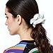 Hair Ties Satin Silk Scrunchies for Women Rubber Bands for Hair (White)