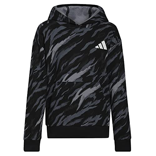 Sweat à capuche Adidas noir motif tigre pour enfant taille 2T style streetwear sport