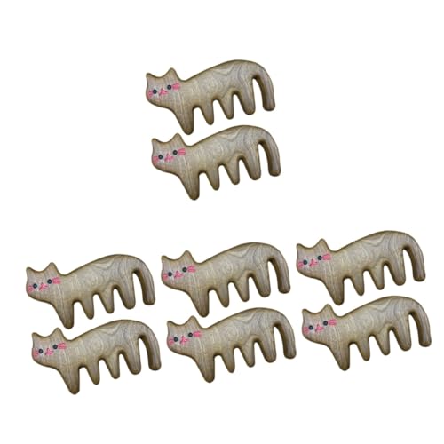 Peigne de massage cuir chevelu bois de santal dents larges pour toilettage chat et homme