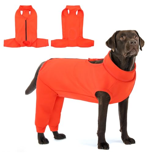 Image of KOESON Dog Recovery Suit Hind Leg, Recovery Sleeve for Female Male Dogs, Pet Leg Sleeve to Stop Licking, Pet Rear Leg Wound Cover, Dog Spay Onesie for Wound Heal Care