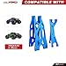 RCAWD Xmaxx XRT 8S 60mm Widen Suspension Arms A-Arms Set for Traxxas X-Maxx XRT Ultimate Upgrades, Upper & Lower, Front & Rear, Left & Right, Part for #7892 Blue