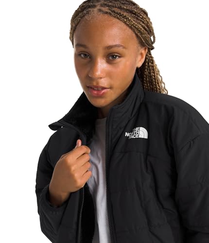Image of THE NORTH FACE Girls Reversible Shasta Full Zip Jacket | Puffer Coat With Synthetic Insulation, Fleece Lined, Water Repellent